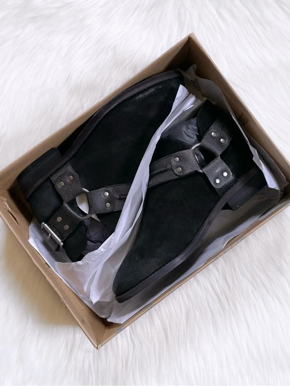 Free People Women’s Belle Harness Black Booties